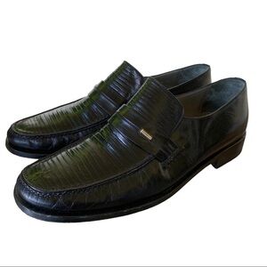 Moreschi Mens Black Leather Italian Loafers